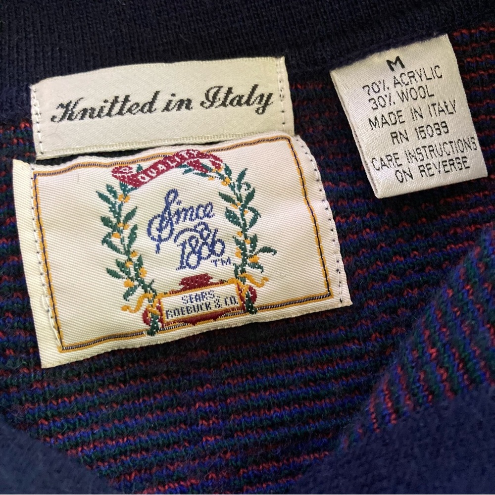 Vintage Plaid Wool Blend Grandpa Sweater - Picture 6 of 10